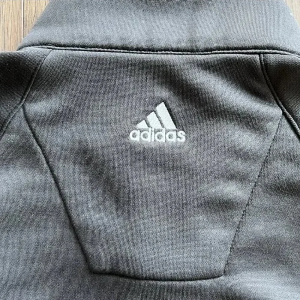 Adidas Climalite Golf 1/4 Zip Pullover Fleece Black Size M Athletic Outdoor